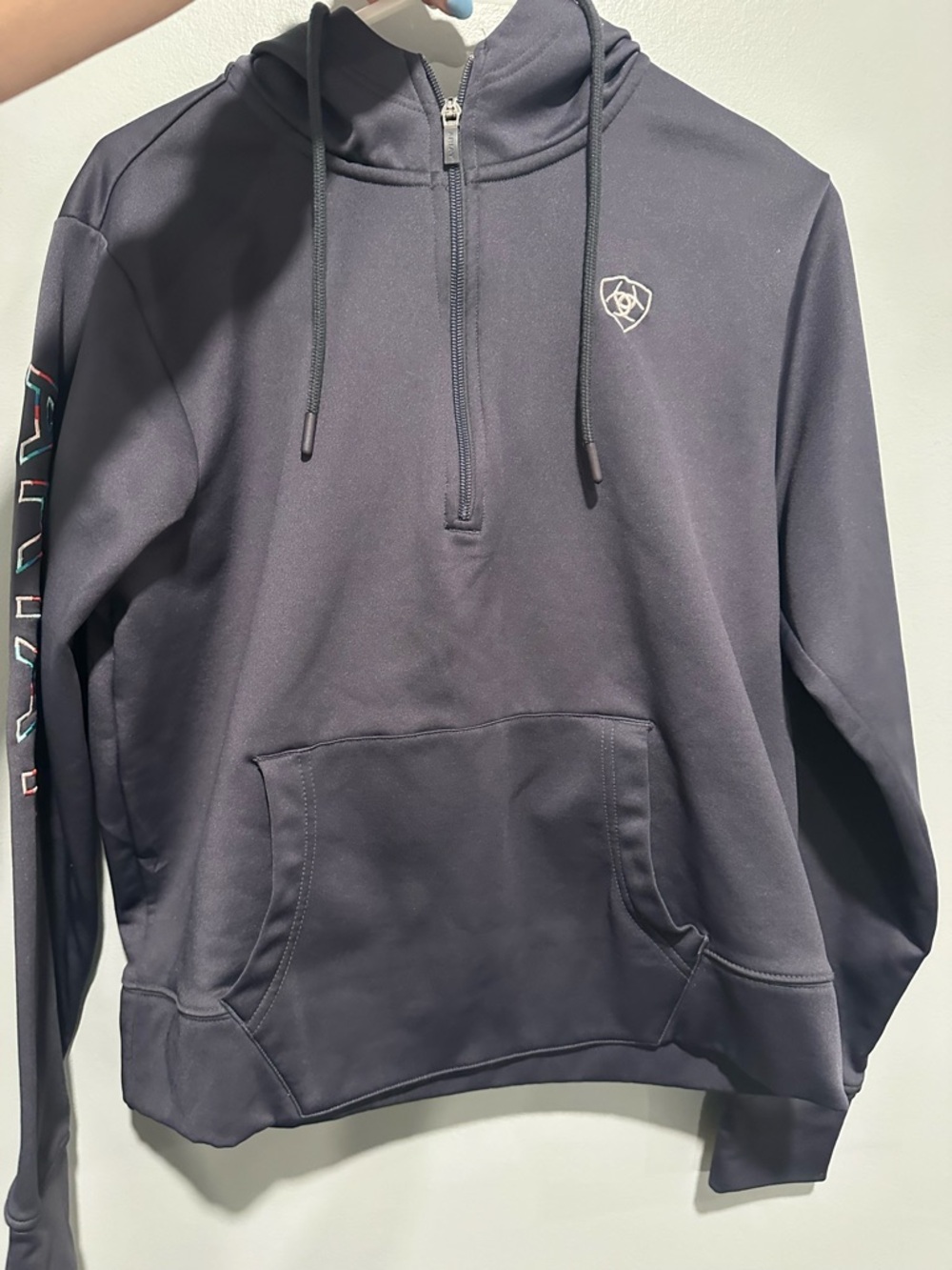 Ariat Dark Gray Half-Zip Hoodie Sweatshirt